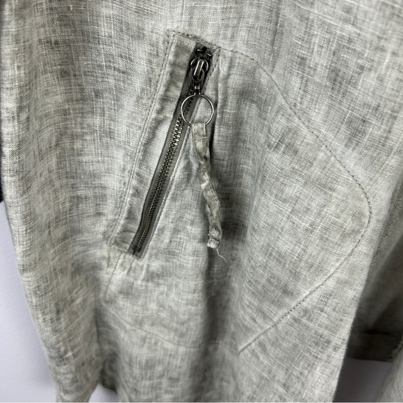 Sandwich Neutral Linen Open Front Longline Jacket Cardigan Size EU 36 Grey - Picture 8 of 16